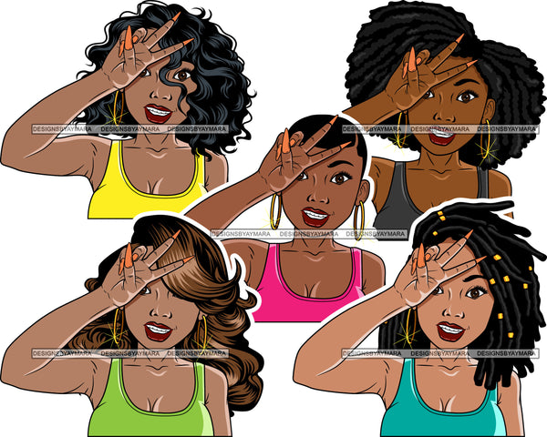 Bundle 20 Afro Lola Mean Queen Boss Lady Gold Teeth Grill Fashion Peace Sign Hustler Black Girl Magic Nubian Melanin Popping  SVG Cutting Files For Silhouette Cricut and More