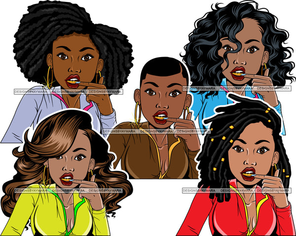 Bundle 20 Afro Lola Mean Queen Boss Lady Gold Teeth Grill Fashion Peace Sign Hustler Black Girl Magic Nubian Melanin Popping  SVG Cutting Files For Silhouette Cricut and More