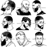 Super Bundle 100 Attractive Man Bearded Hipster Model Fashion Male Guy Stylish Mustache Close-up Sexy Macho Manly SVG Files For Cutting