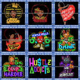 Bundle 9 Blessed Queen Proud Black Woman Hustle Addicts Heartless SVG PNG JPG Cut Files For Silhouette Cricut and More!