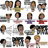 Bundle 16 Cute Fabulous Ladies PNG File For Print