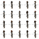 Bundle 20 Afro Lola Woman Warrior Military Army Soldier War Camouflage USA Uniform .SVG Clipart Vector Cutting Files For Circuit Silhouette Cricut and More!