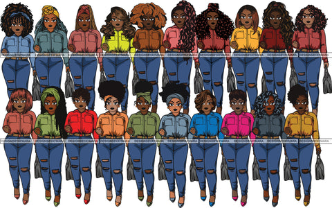 Bundle 20 Lola Afro Beautiful Black Proud Woman .SVG Cutting Files For Silhouette and Cricut and More!