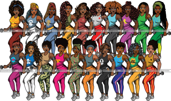 Special Bundle 80 Lola Afro Beautiful Black Proud Woman .SVG Cutting Files For Silhouette and Cricut and More!