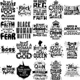 Bundle 20 Black Queen Nubian Melanin Quotes .SVG Files For Silhouette and Cricut