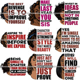 Special Bundle 48 Afro Woman Half Face Quotes SVG Cutting Files For Silhouette and Cricut