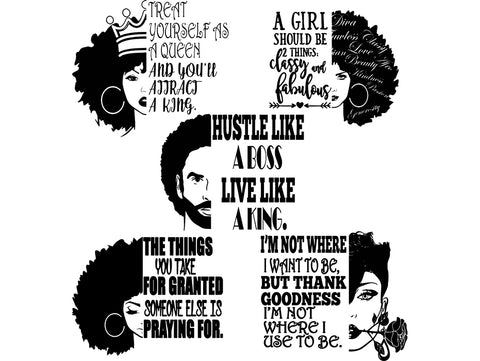 Special Bundle 5 Goddess Life Quotes SVG Cut Files For Silhouette and Cricut