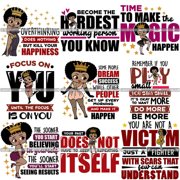 Bundle 9 Dope Diva Blessed Life Quotes SVG Cutting Files For Silhouette Cricut and More