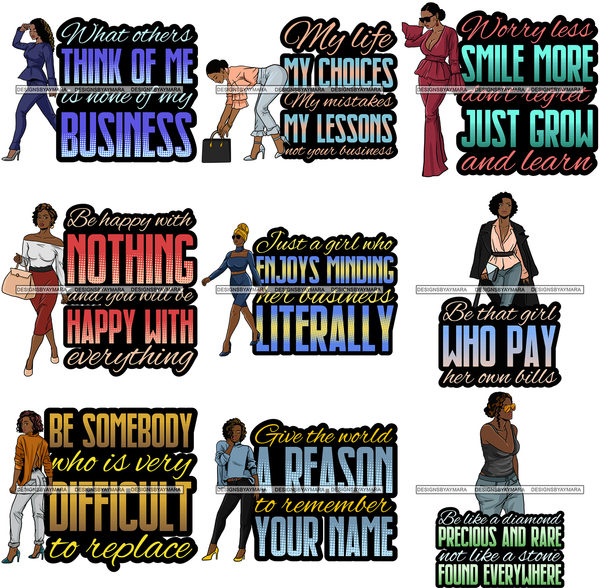 Super Bundle 81 Life Bad Ass Woman Quotes Sexy Fashion Goddess Glamour .SVG Cutting Files