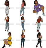 Super Bundle 81 Sexy Fashion Woman Goddess Glamour .SVG Cutting Files