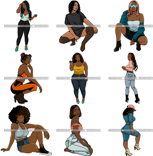 Super Bundle 81 Sexy Fashion Woman Goddess Glamour .SVG Cutting Files