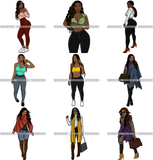 Super Bundle 81 Sexy Fashion Woman Goddess Glamour .SVG Cutting Files