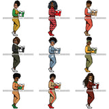 Bundle 80 Afro Lola Winter Merry Christmas Santa Quotes .SVG Cutting Files For Silhouette and Cricut and More!