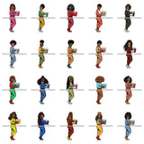 Bundle 80 Afro Lola Winter Merry Christmas Santa Quotes .SVG Cutting Files For Silhouette and Cricut and More!