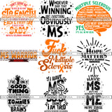 Bundle 10 Multiple Sclerosis Awareness SVG Quotes Cut Files For Silhouette and Cricut