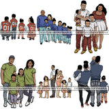 Bundle 6 Family Love #1 PNG Files For Print
