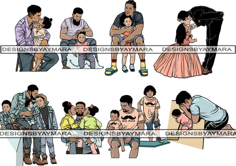 Bundle 8 Father's Day Dad Papi Papa My Hero True Love Man Kids Son Daughter Family Together .PNG .JPG .SVG .Vector Clipart Perfect For Printing Not For Cutting