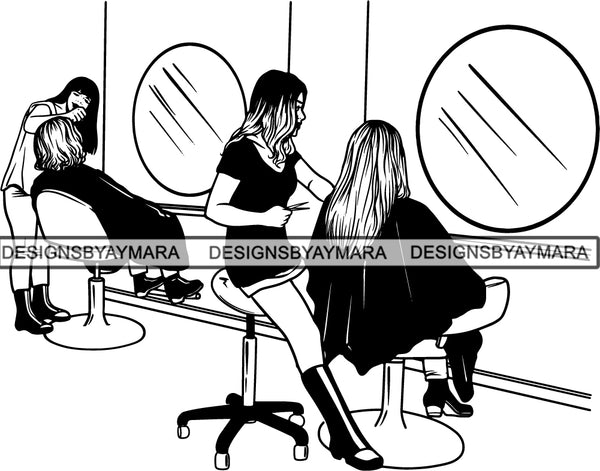 Hair Stylish SVG Beauty Salon Woman Goddess Fabulous Queen Diva Classy Lady .SVG .PNG .JPG Vector Clipart SVG PNG JPG EPS Circuit Cricut Cutting Cut