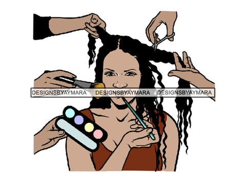 Beauty Salon Hair Stylish Woman Goddess Fabulous Queen Diva Classy Lady .SVG .PNG .JPG Vector Clipart Not For Cutting