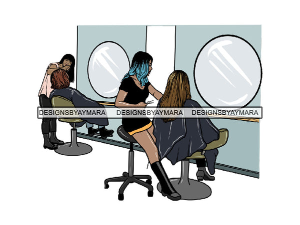 Hair Stylish Beauty Salon Woman Goddess Fabulous Queen Diva Classy Lady .SVG .PNG .JPG Vector Clipart Not For Cutting