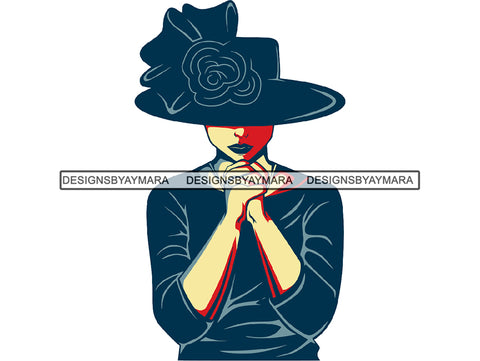 Afro Classy Lady Praying God SVG Cut Files For Silhouette Cricut and More.