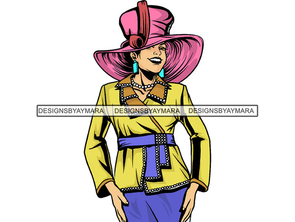 Classy Church Lady Black Woman SVG African American Ethnicity Fabulous Glamorous Old school Hat  Queen Diva Beautiful People Princess