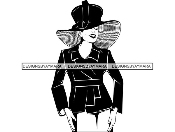 Classy Church Lady Black Woman SVG African American Ethnicity Fabulous Glamorous Old school Hat  Queen Diva Beautiful People Princess
