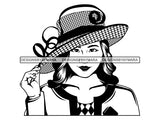 Classy Church Lady White Woman SVG Caucasian Ethnicity Fabulous Glamorous Old school Hat  Queen Diva Beautiful People Princess