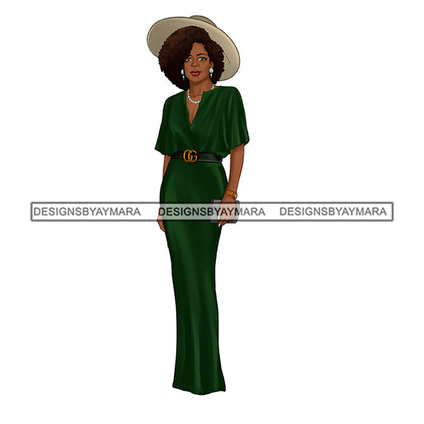 Bundle 5 Classy Afro Lady Fashion African American Woman PNG JPG Clipart