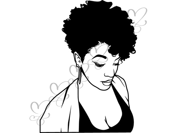 Afro Beautiful Black Woman SVG African American Ethnicity Afro Puffy Hairstyle Beauty Salon Queen Diva Classy Lady  Beautiful People Beauty Salon Princess