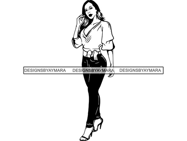 Pretty Woman SVG Nubian Beauty Salon Make Up Fashion Model Queen Diva ...
