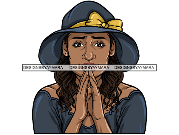Classy Lady Praying God .PNG .JPG .SVG Clipart Perfect For Printing Not For Cutting