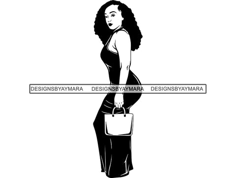 Afro Beautiful Black Woman SVG African American Ethnicity Afro Puffy Hairstyle Beauty Salon Queen Diva Classy Lady  .SVG .EPS .PNG Vector Clipart Digital Cricut Circuit Cut Cutting