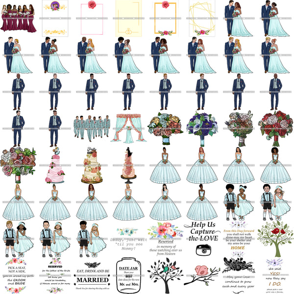 Super Bundle 66 Married Lovely Couple Wife Husband Marriage Happy Wedding Romantic Celebration Engagement Bride Groom SVG Cutting Files