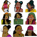 Bundle Of The Century 100 Afro Bad Ass Street Urban Goddess Hustle Woman Money Maker .SVG Cutting Files For Silhouette and Cricut and More!