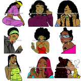 Bundle Of The Century 100 Afro Bad Ass Street Urban Goddess Hustle Woman Money Maker .SVG Cutting Files For Silhouette and Cricut and More!