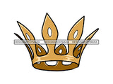 Golden Gold Crown  JPG PNG Clipart Cricut Silhouette Cut Cutting