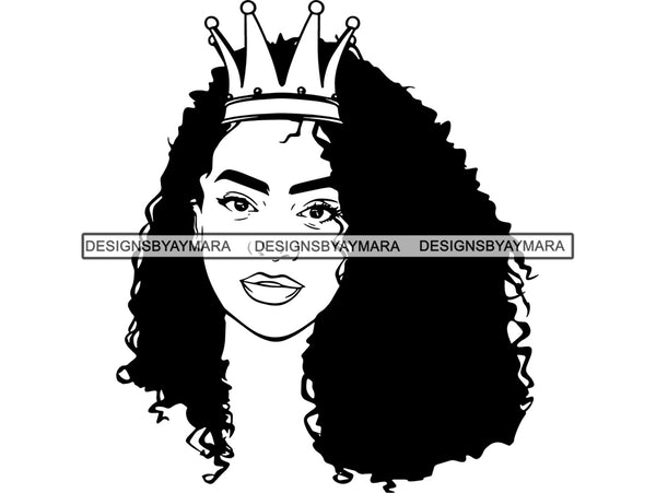 Afro Beautiful Black Woman SVG African American Ethnicity Afro Puffy Hairstyle Beauty Salon Queen Diva Classy Lady  .SVG .EPS .PNG Vector Clipart Digital Cricut Circuit Cut Cutting