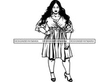 Afro Beautiful Black Woman SVG BBW Big And Bougie African American Ethnicity Queen Diva Classy Lady  .SVG .EPS .PNG Vector Clipart Cricut Circuit Cut Cutting