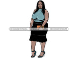 Beautiful BBW Woman Sexy Goddess Fabulous Stylish Queen Diva Classy Lady .JPG SVG .PNG With A Transparent Background  Vector Clipart Not For Cutting