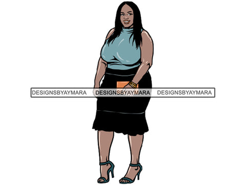Beautiful BBW Woman Sexy Goddess Fabulous Stylish Queen Diva Classy Lady .JPG SVG .PNG With A Transparent Background  Vector Clipart Not For Cutting