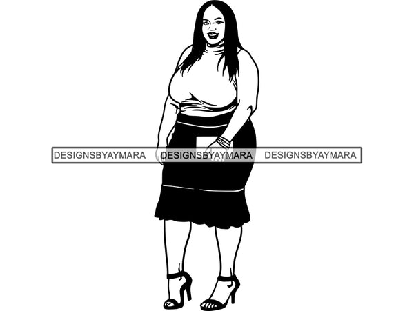 Afro Beautiful Black Woman SVG BBW Big And Bougie African American Ethnicity Queen Diva Classy Lady  .SVG .EPS .PNG Vector Clipart Cricut Circuit Cut Cutting