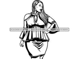 Afro Beautiful Black Woman SVG BBW Big And Bougie African American Ethnicity Queen Diva Classy Lady  .SVG .EPS .PNG Vector Clipart Cricut Circuit Cut Cutting