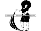 Afro Beautiful Black Woman SVG BBW Big And Bougie Queen Diva Classy Lady  .SVG .EPS .PNG Vector Clipart Silhouette Cricut Circuit Cut Cutting