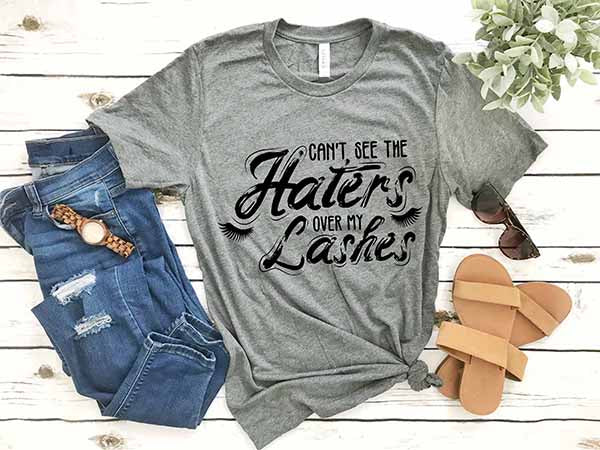 Can't See My Haters Over My Lashes SVG Quotes Files For Silhouette and Cricut