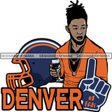 Denver Man #1 Fan Football Team Sport SVG Cutting Files For Cricut and More