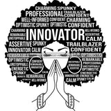 Afro Woman Praying Hair Quotes Educated Smart Queen SVG Cutting Vector Files Cricut Silhouette Best Price!