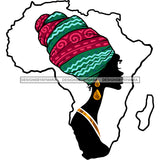African Art Woman Head Wrapped Head Covering African Prints  Africa  Graphic  Skillz JPG PNG  Clipart Cricut Silhouette Cut Cutting
