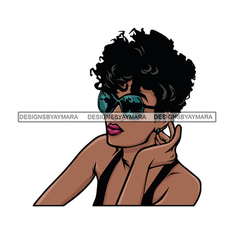 Afro Beautiful Black Woman Melanin Queen SVG Cutting Files For Silhouette Cricut and More