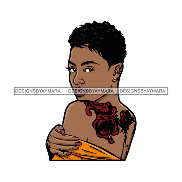 Afro Goddess Black Beautiful Woman Nubian Queen SVG Cutting Files For Silhouette Cricut and More